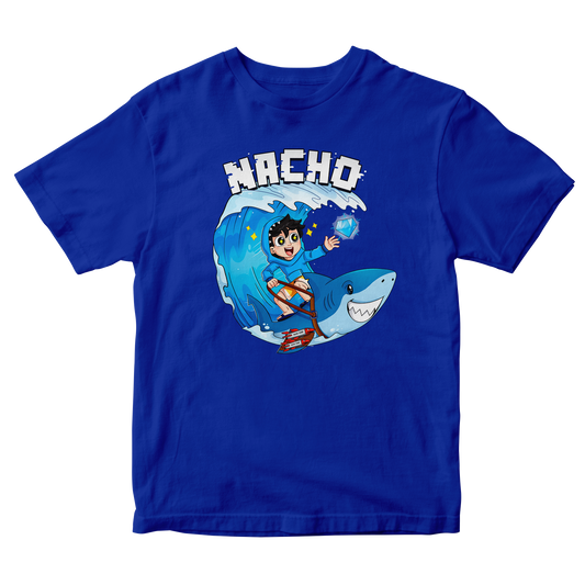 Camiseta Nacho Shark Surfer Azul