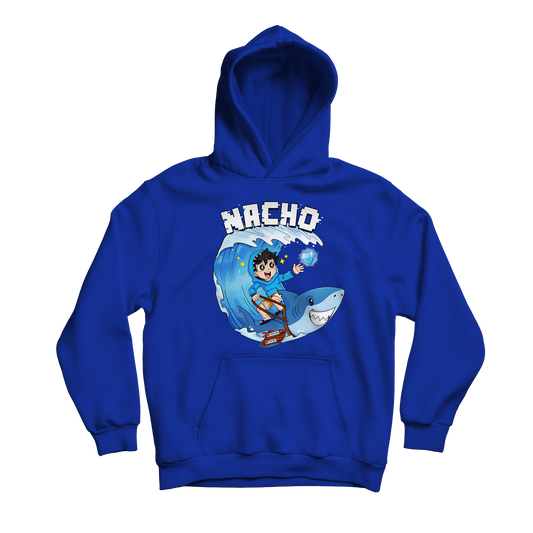 Sudadera Con Capucha Nacho Shark Surfer Azul